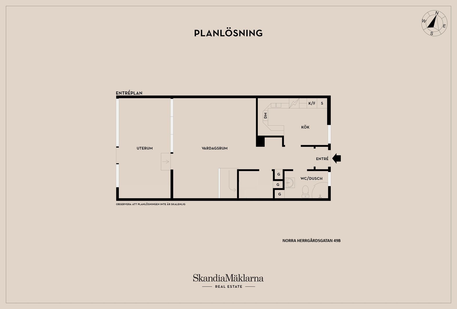 Bostadsrätt, Norra Herrgårdsgatan 49B, Mossen, Motala