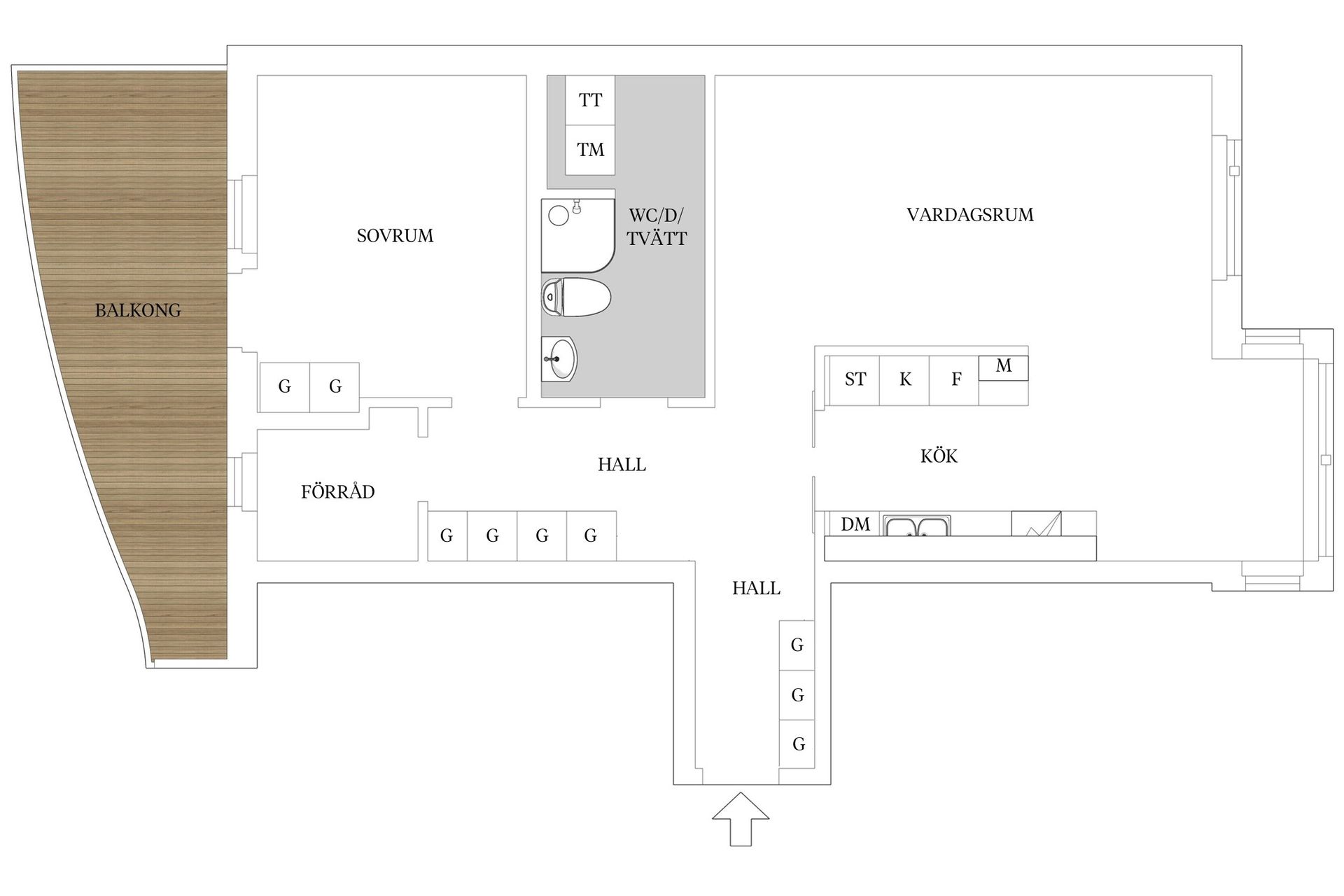 Bostadsrätt, Norrtullsgatan 6, Centrum, Växjö