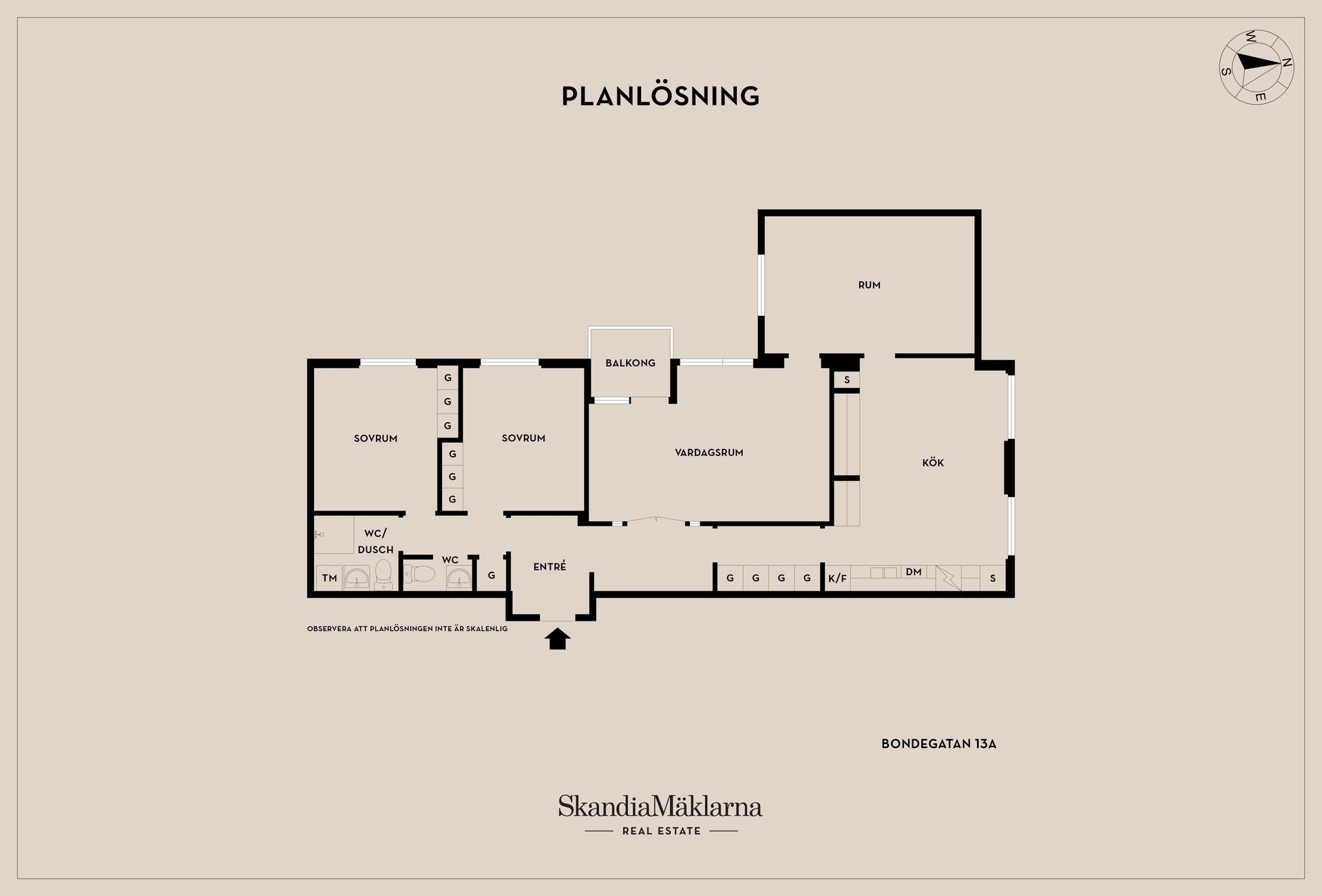 Bostadsrätt, Bondegatan 13A, Östra, Mjölby