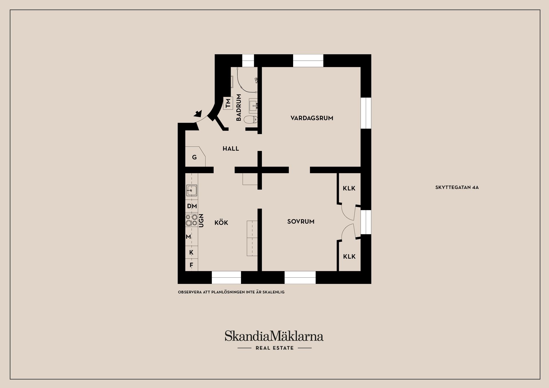 Bostadsrätt, Skyttegatan 4A, Centralt, Linköping
