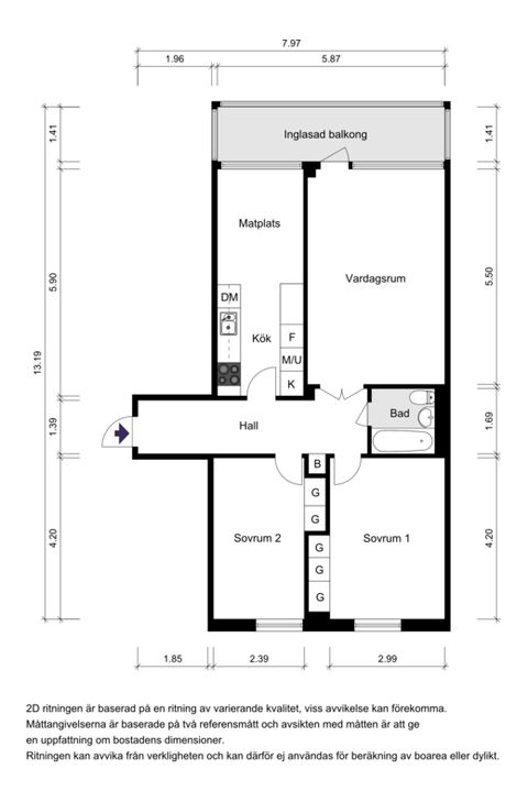 Bostadsrätt, Malmvägen 16B, Sollentuna Centrum, Sollentuna