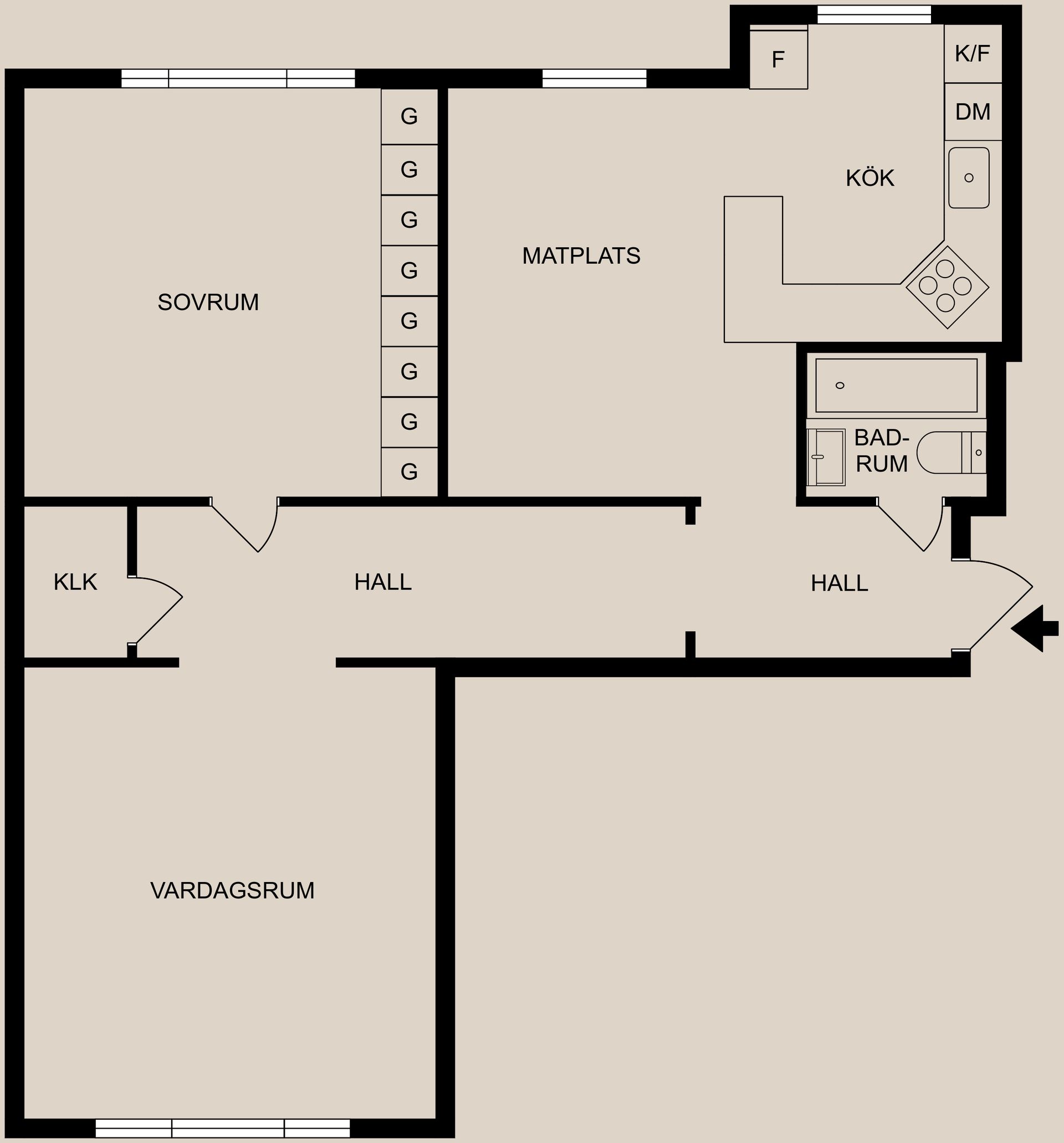 Bostadsrätt, Jacob Ekbohmsgatan 12, Centralt - Söder, Norrköping