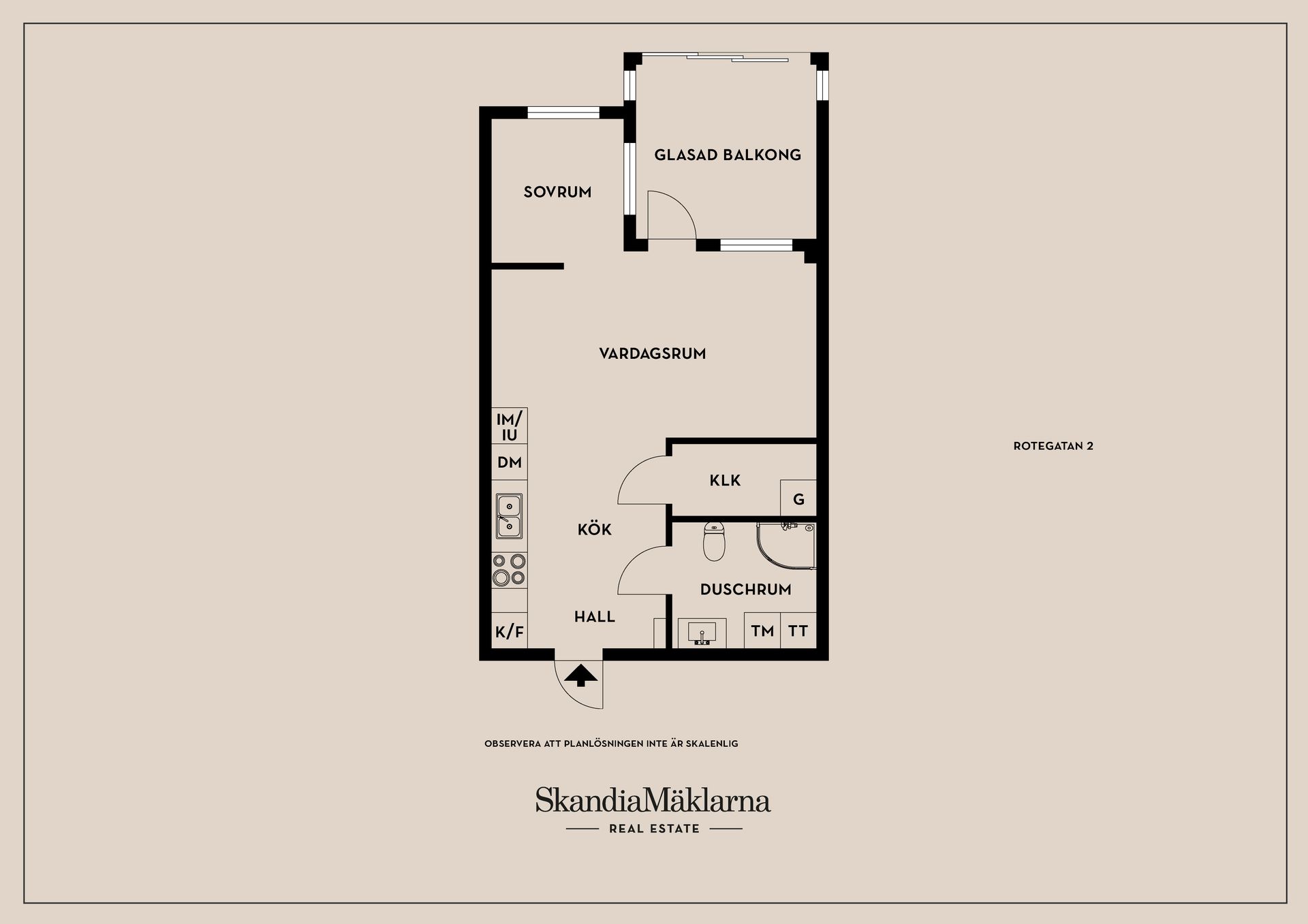 Bostadsrätt, Rotegatan 2, Södra Ekkällan, Linköping