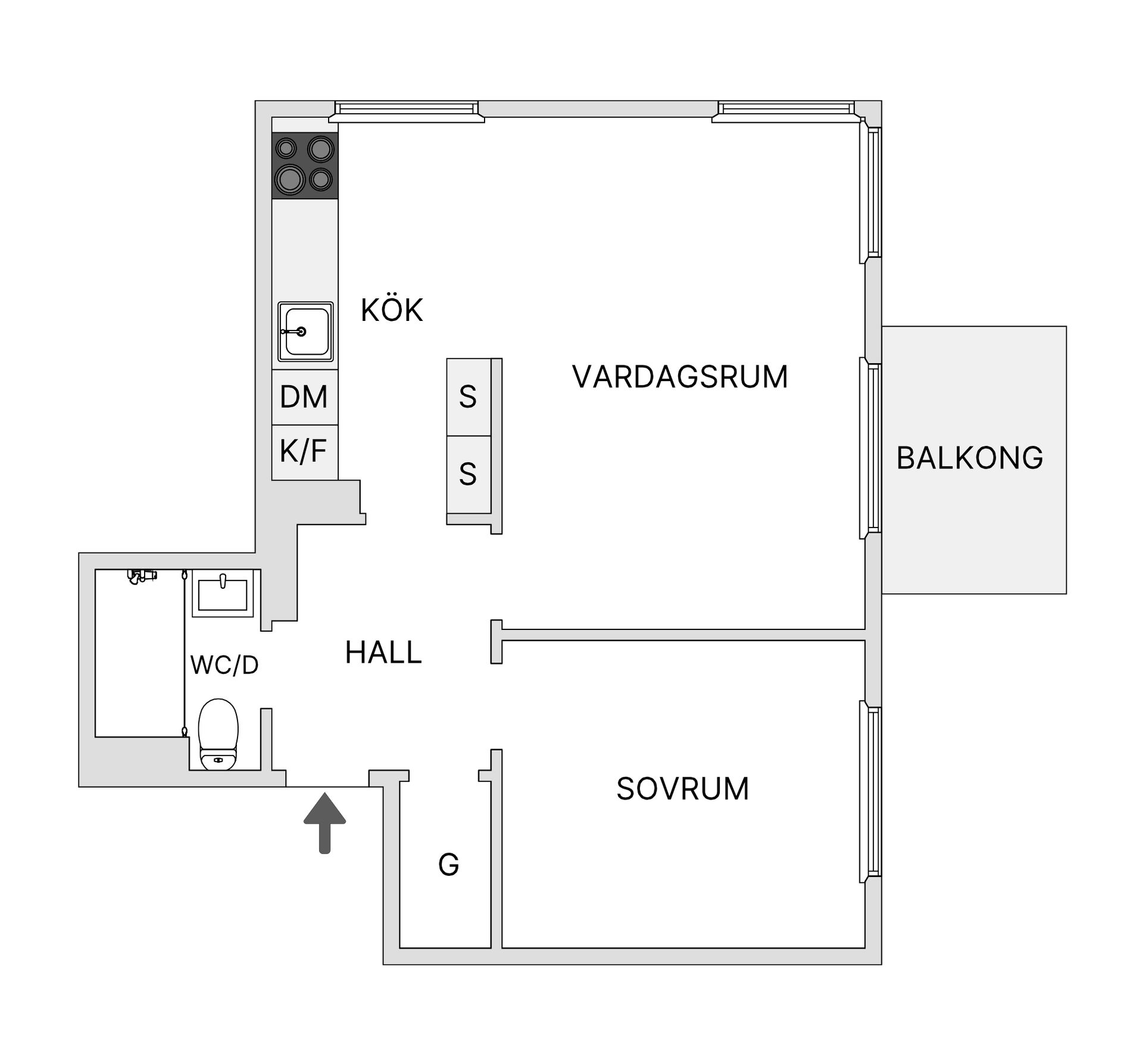 Bostadsrätt, Erik Dahlbergsgatan 35, 2 tr, Stockholm