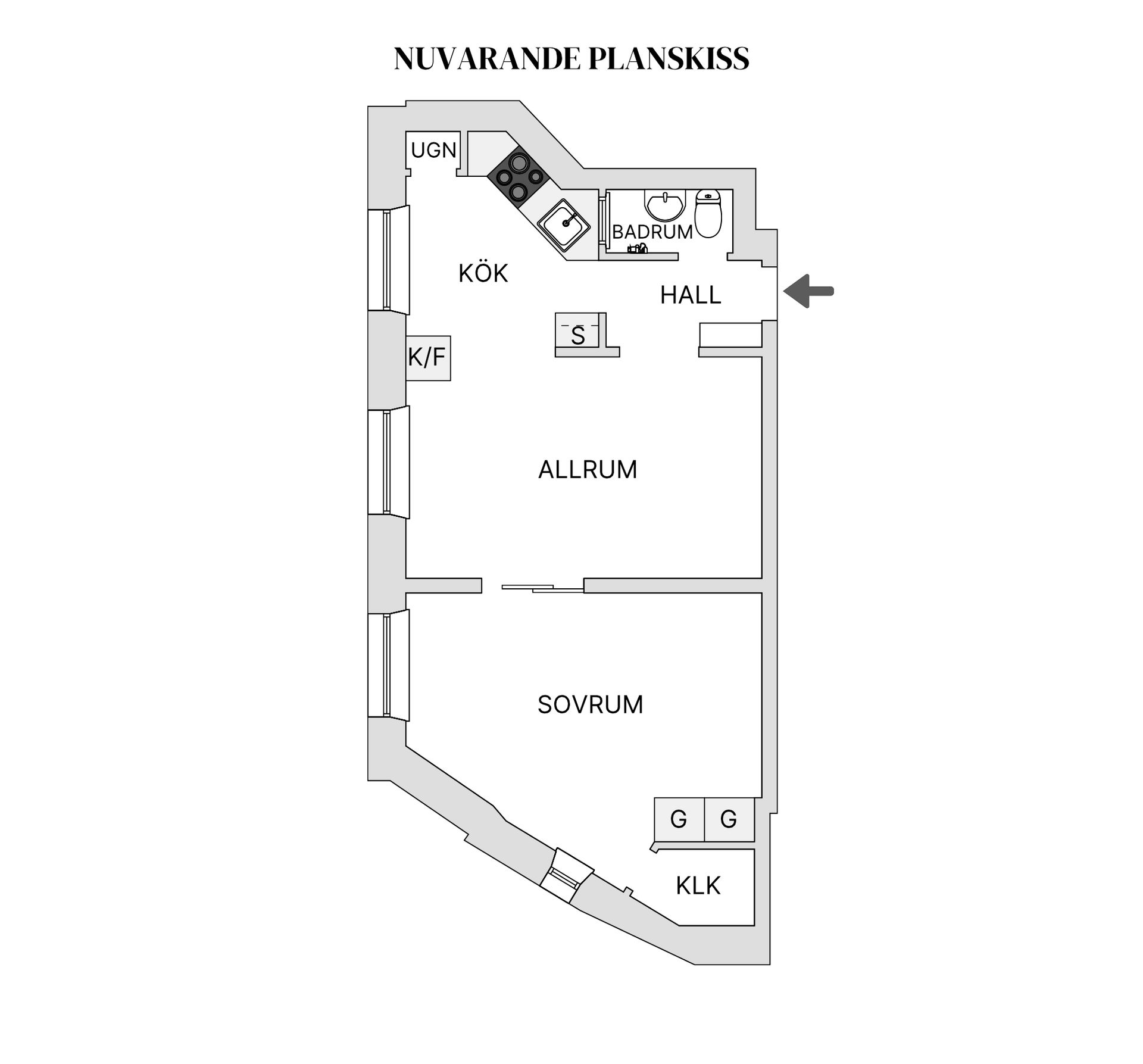 Bostadsrätt, Skånegatan 105B, ingång Skånegatan 105A, Södermalm - SoFo, Stockholm
