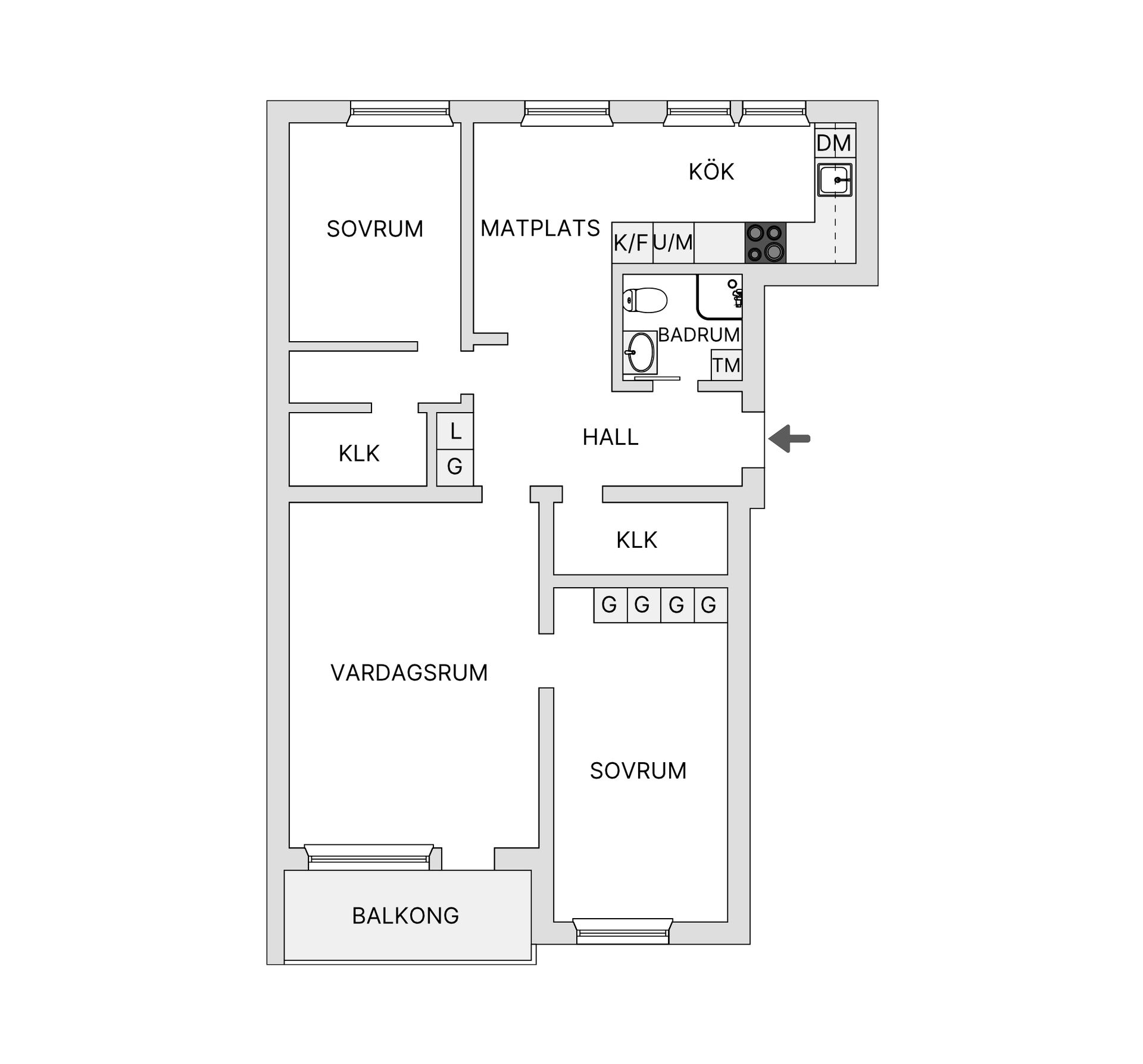 Bostadsrätt, Södra Torlandsgatan 25A, Blomängen/Tegelplan, Östersund