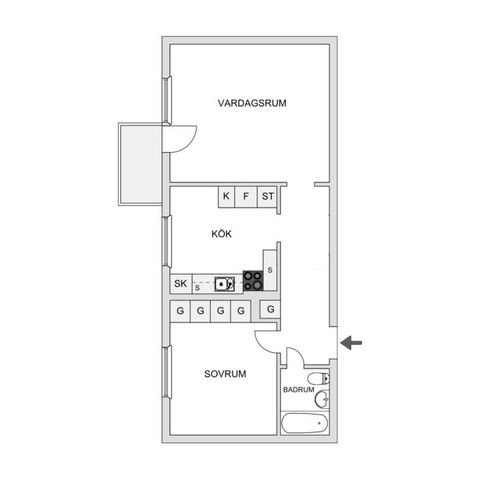 Bostadsrätt, Bielkegatan 7, Lunden, Göteborg