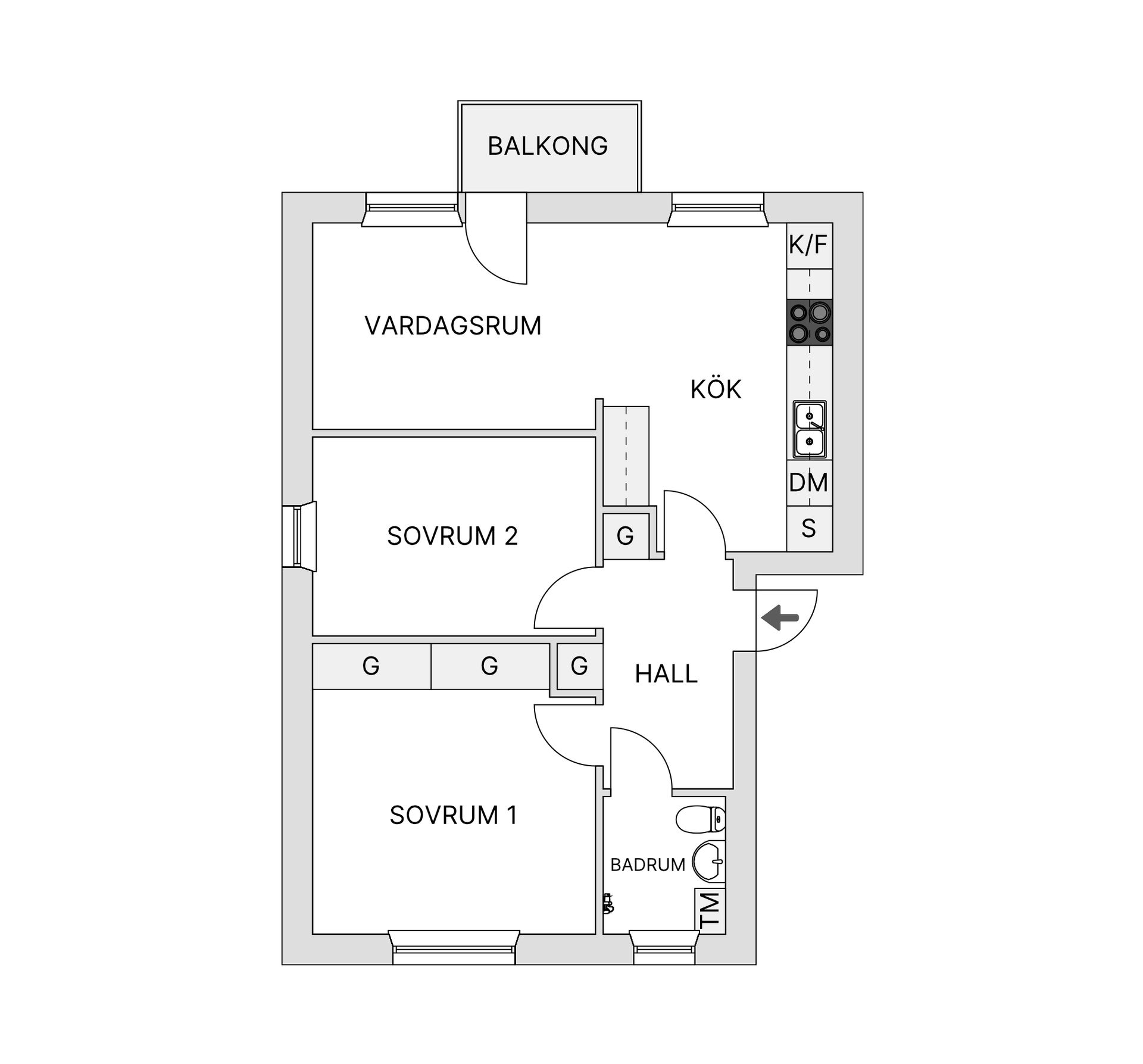 Bostadsrätt, Blommensbergsvägen 184, 1 trappa, Aspudden, Stockholm