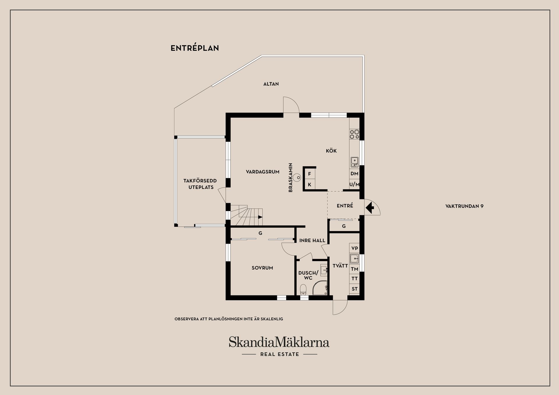 Villa, Vaktrundan 9, Riksten, Botkyrka