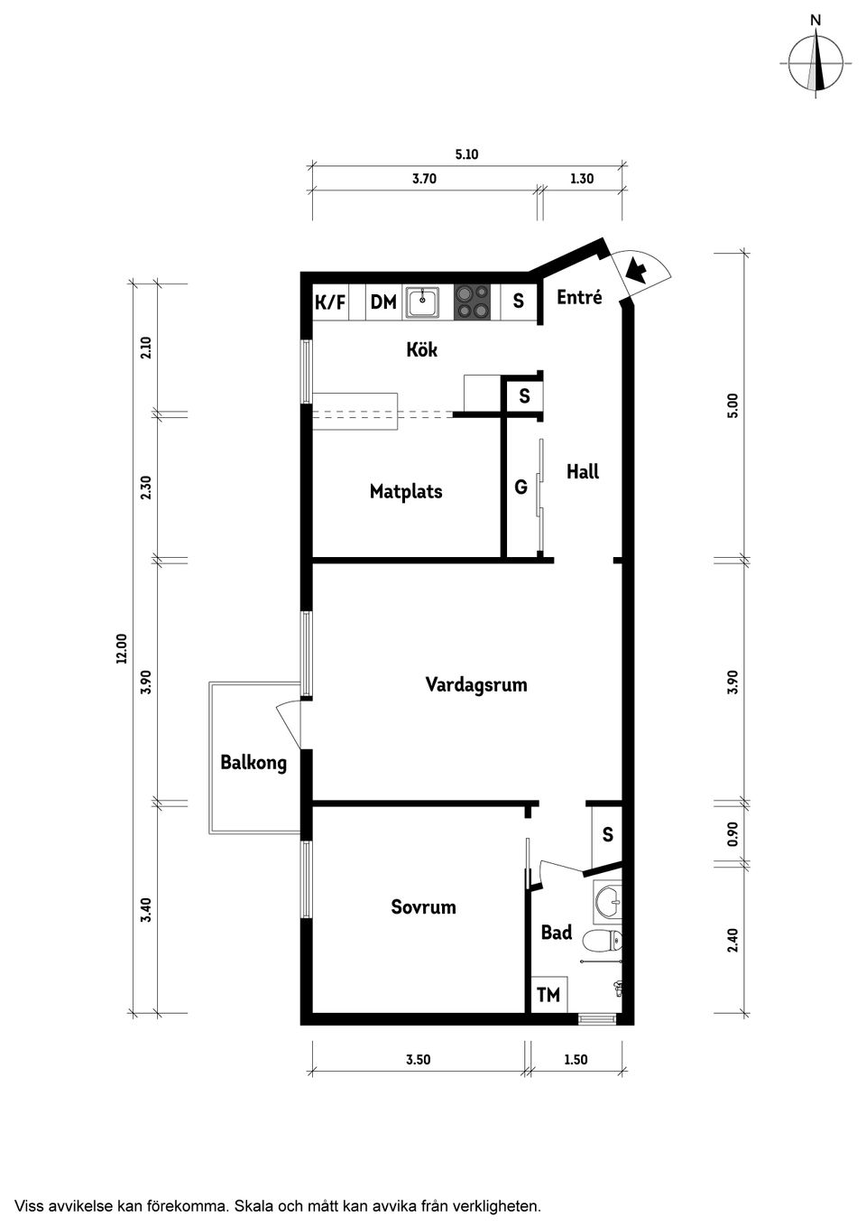 Bostadsrätt, Målargatan 12, Väster, Landskrona
