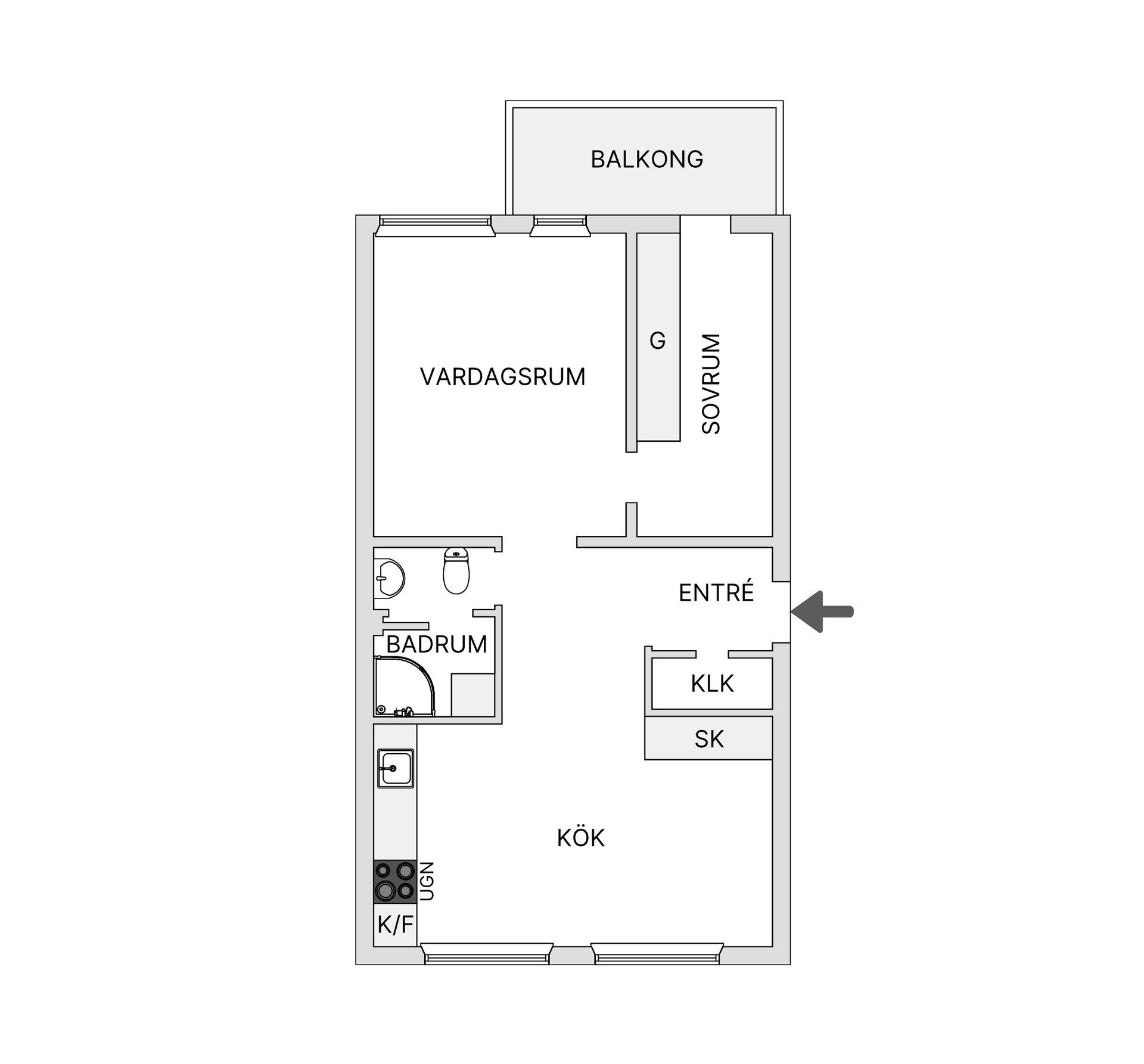 Bostadsrätt, Östra Bernadottesgatan 36B, Limhamn, Malmö