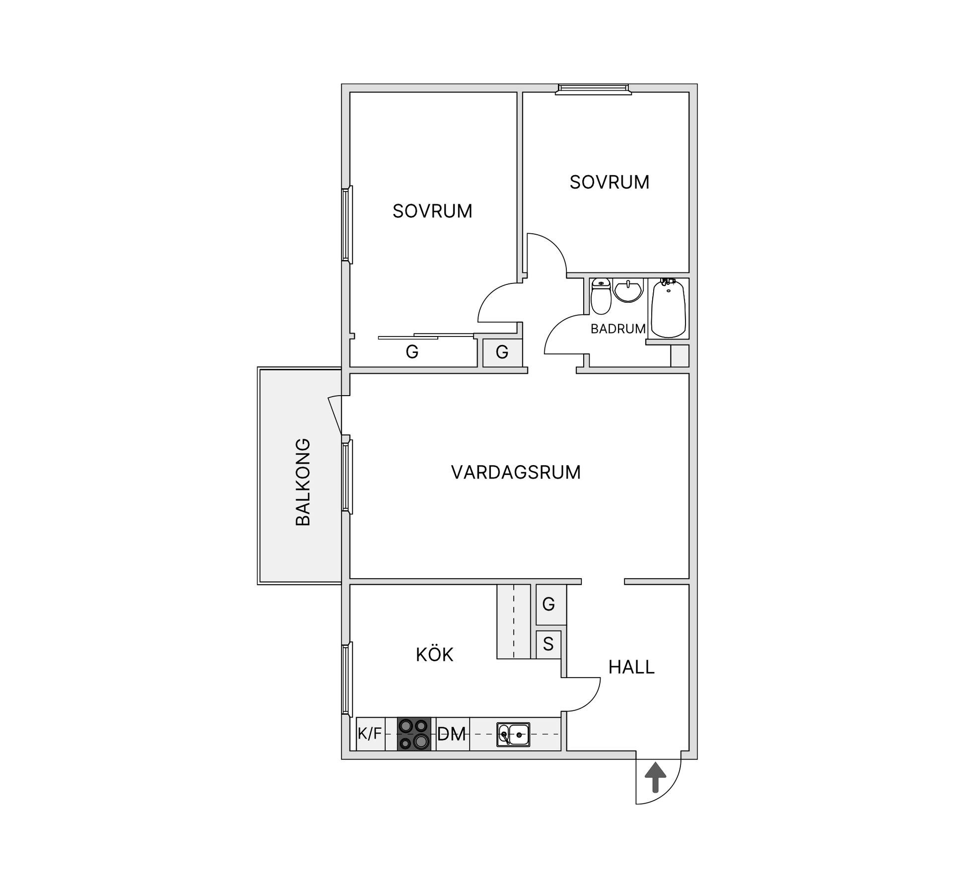 Bostadsrätt, Södra vägen 11B, Bjärnum, Hässleholm