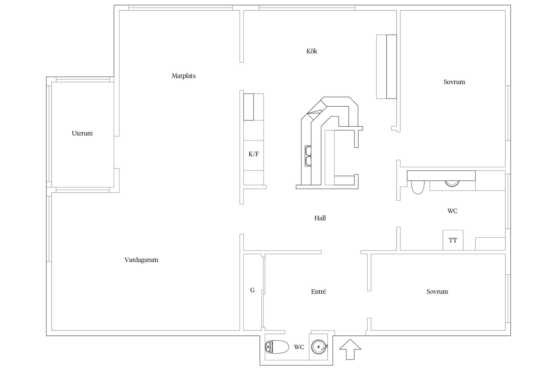 Bostadsrätt, Kronborgsgatan 6, Norr, Helsingborg