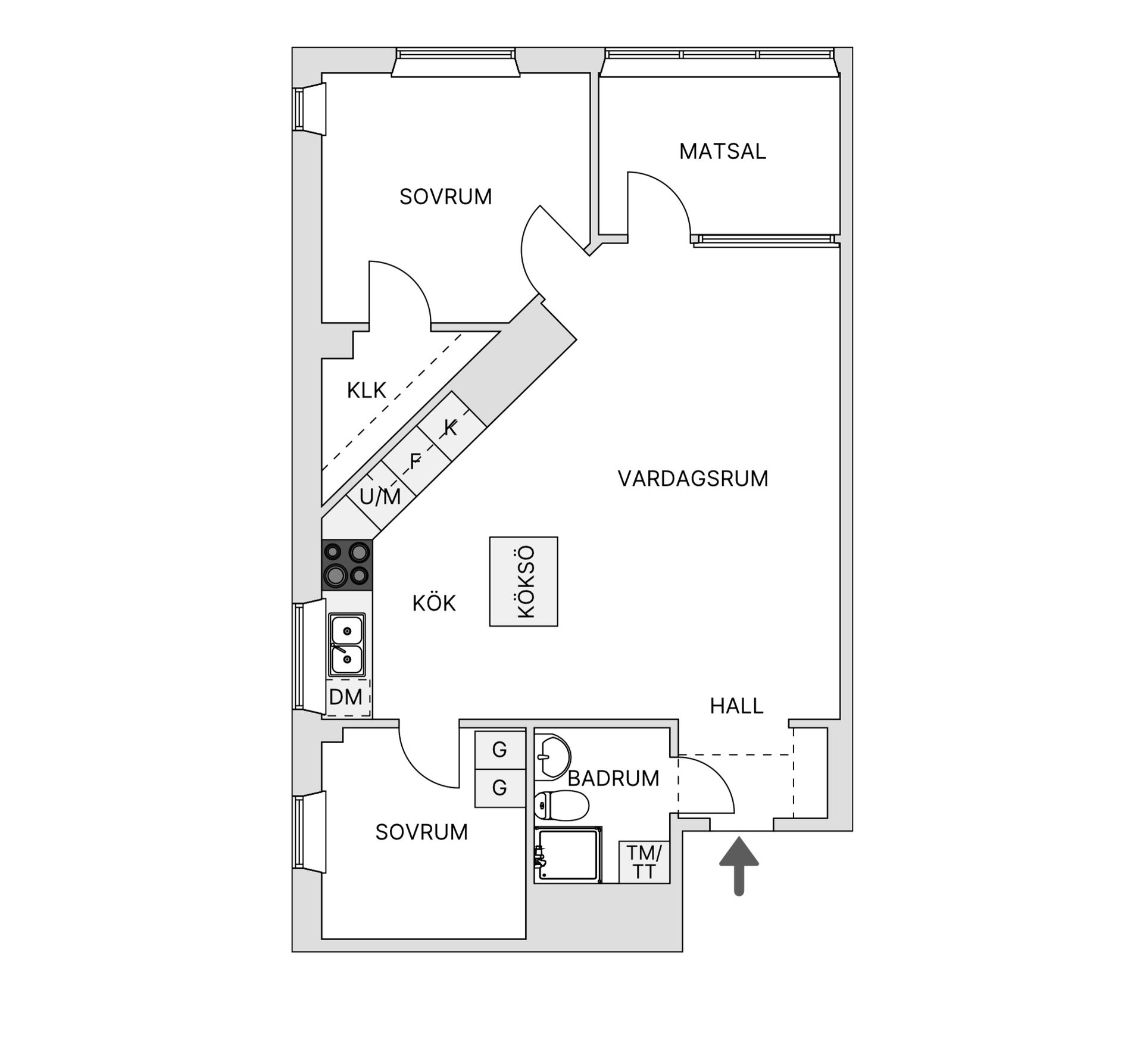 Bostadsrätt, Köpmangatan 14B, Centrum, Skellefteå