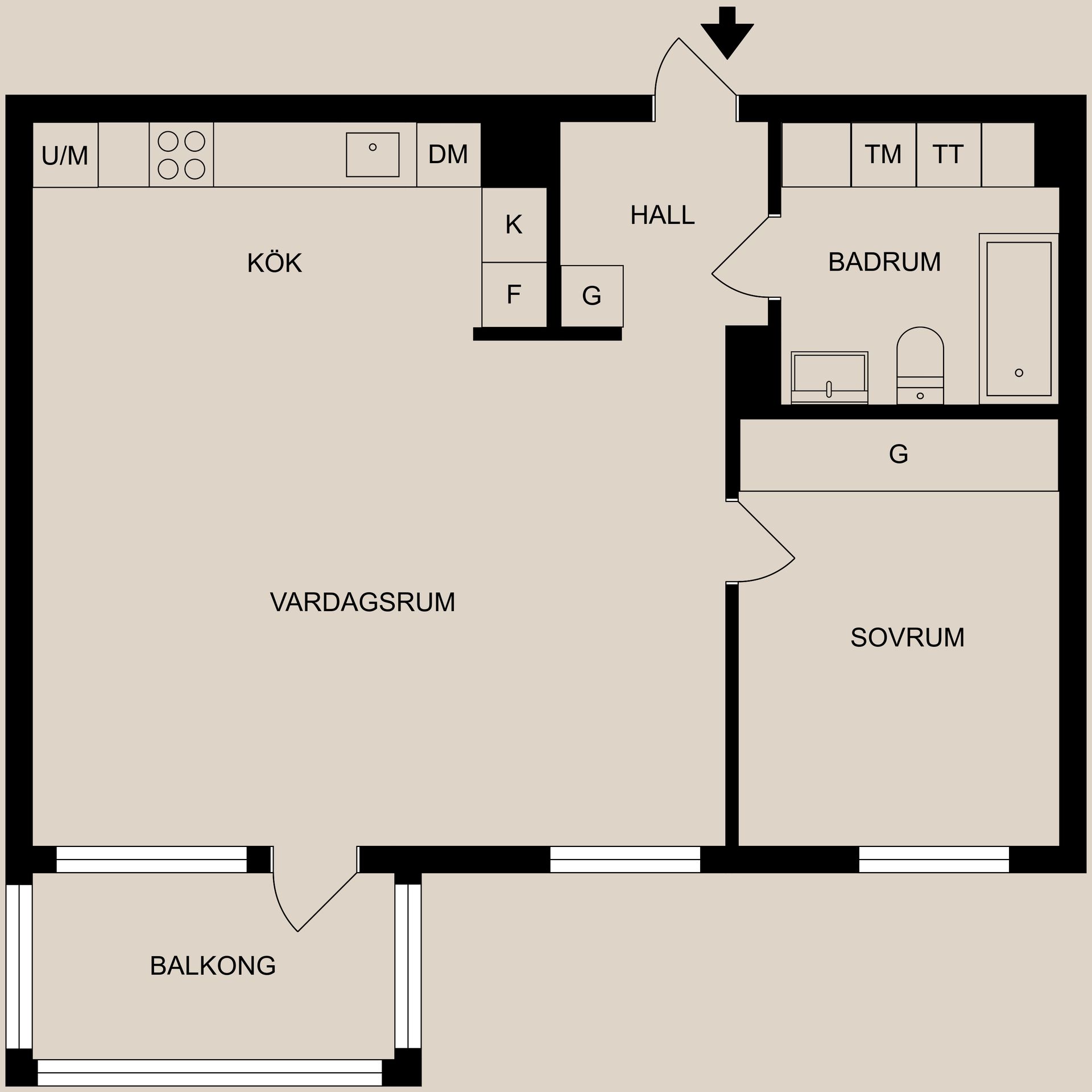 Bostadsrätt, Sveagatan 7, Centralt, resecentrum, Norrköping