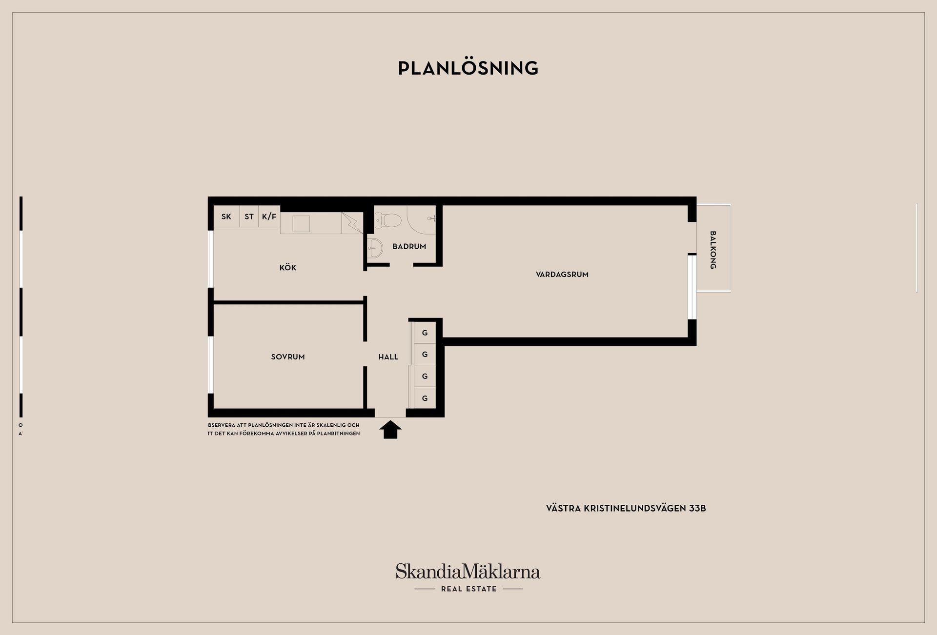 Bostadsrätt, Västra Kristinelundsvägen 33B, Slottsstaden, Malmö