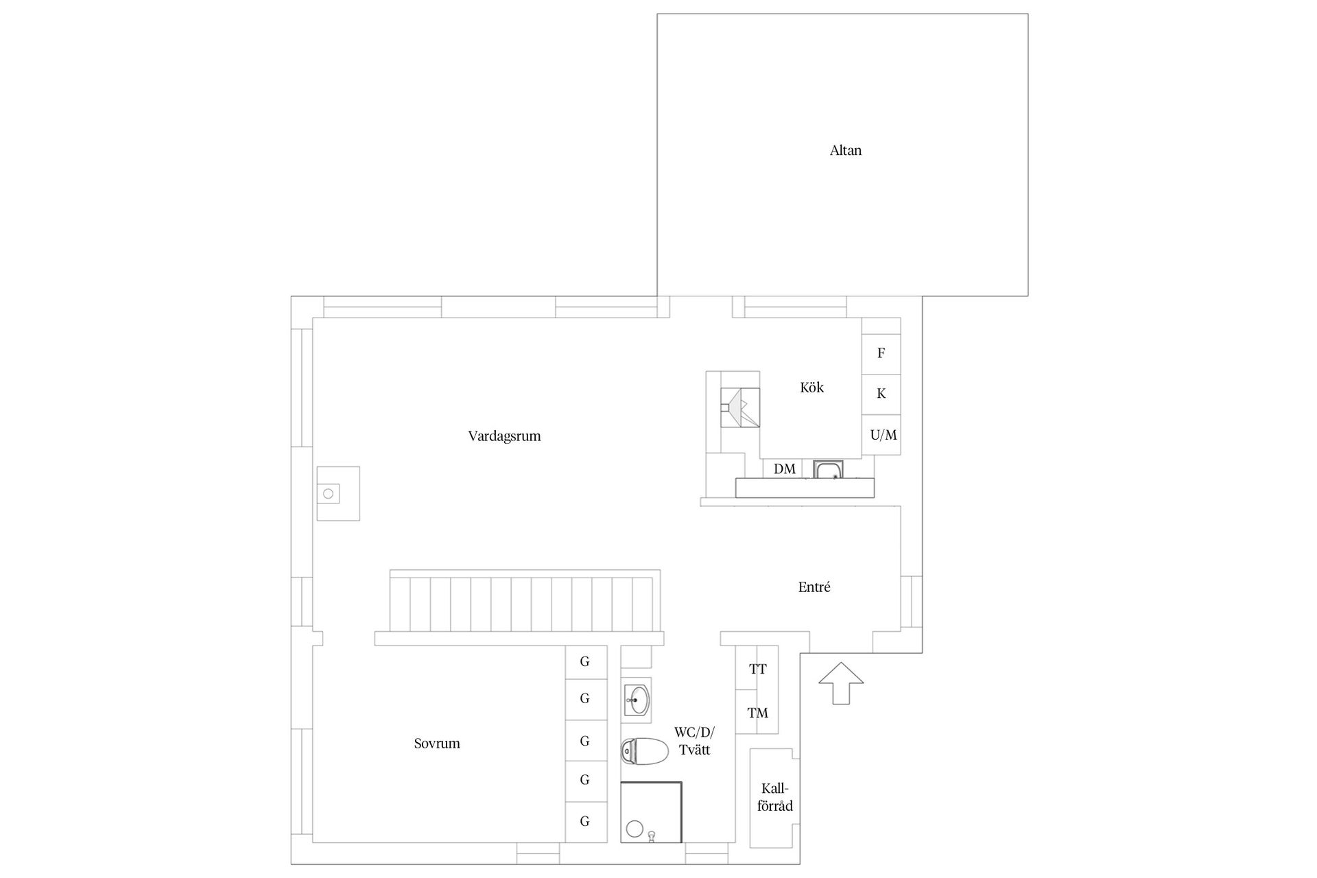 Bostadsrätt, Brunkullastigen 2C, Storhogna, Berg