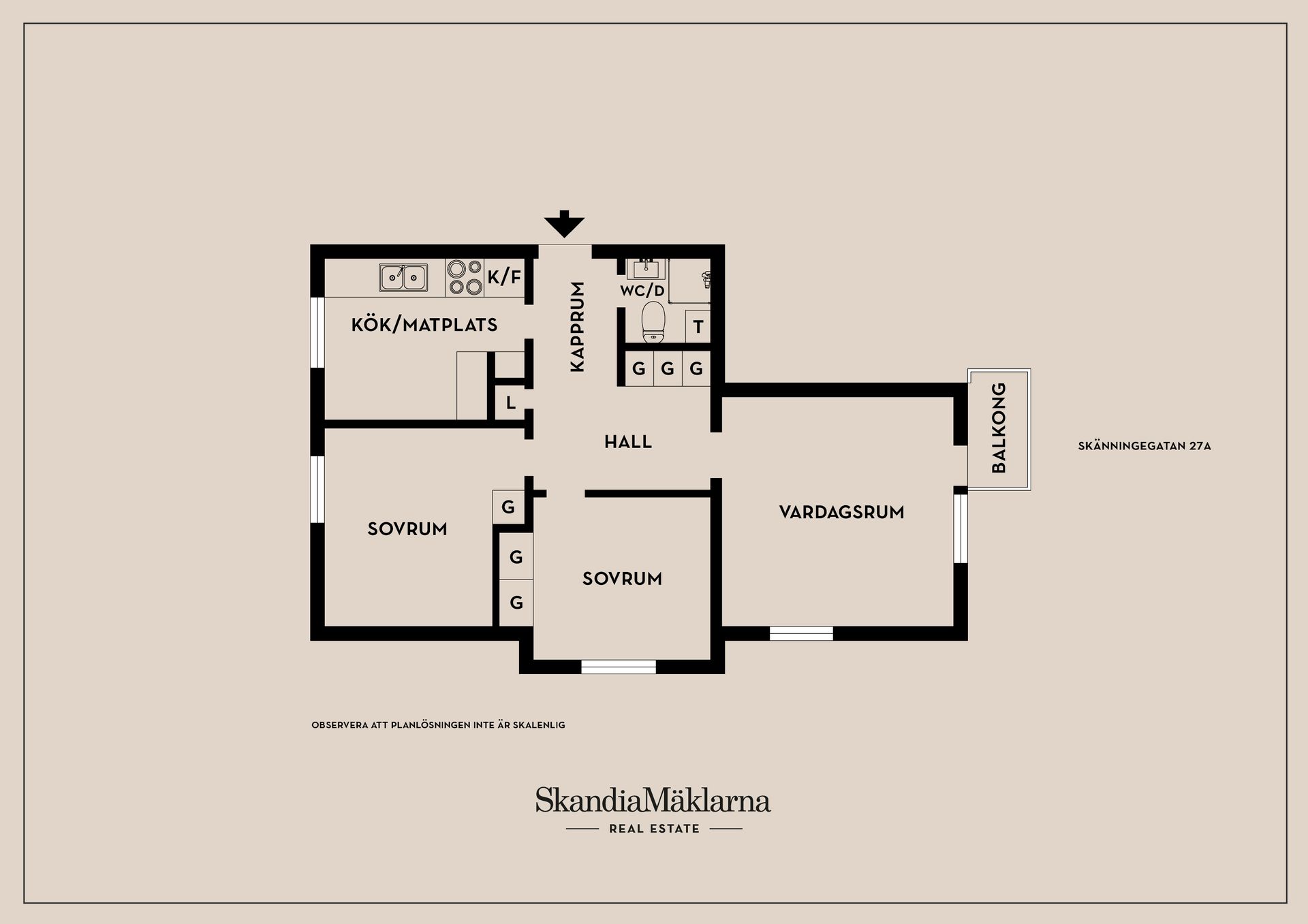 Bostadsrätt, Skänningegatan 27A, Vadstena