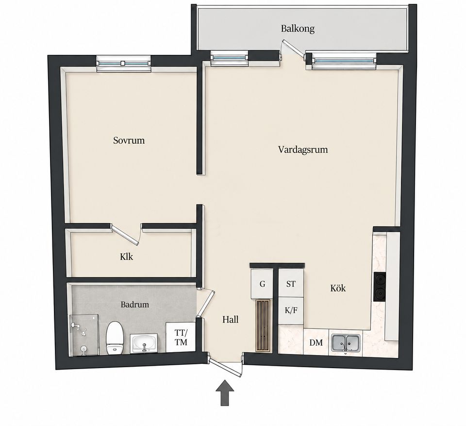 Bostadsrätt, Järnvägsgatan 21, Borås