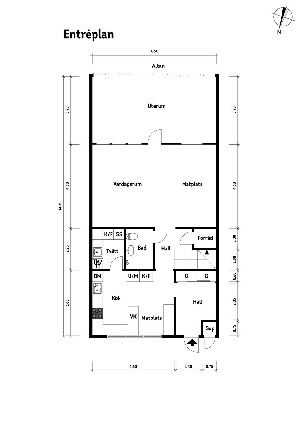Radhus, Pölagårdsvägen 4D, Åsa tätort, Kungsbacka