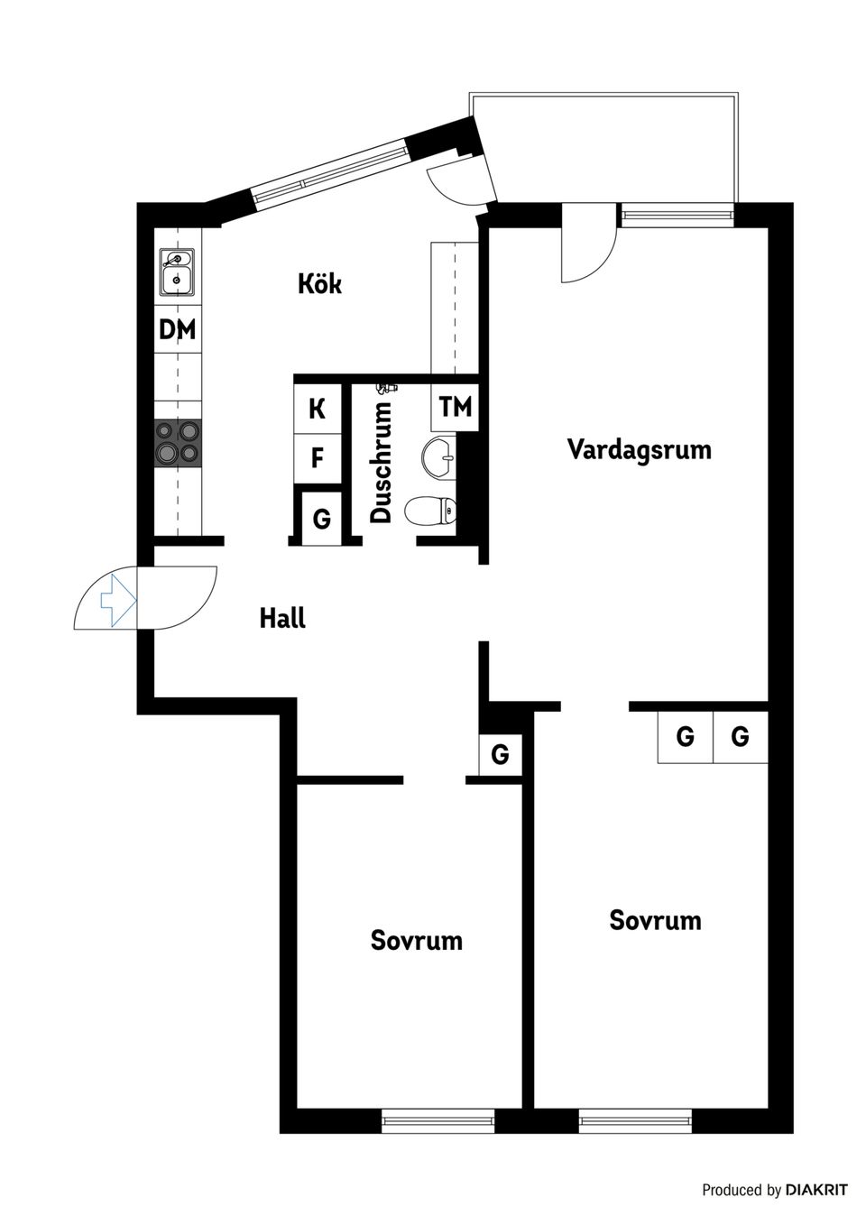 Bostadsrätt, Rosenkällavägen 32D, Fågelbo, Nyköping