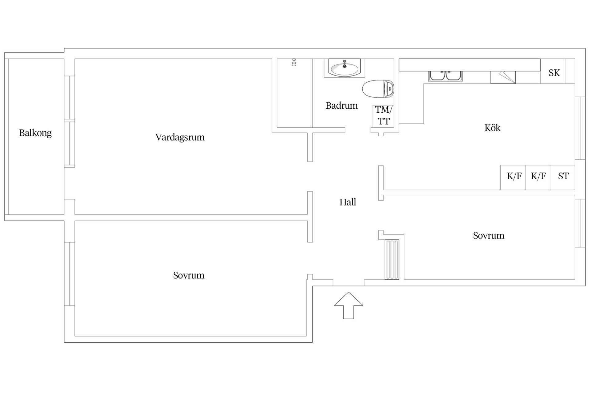 Bostadsrätt, Högalidsvägen 42 D, Högalid, Trelleborg