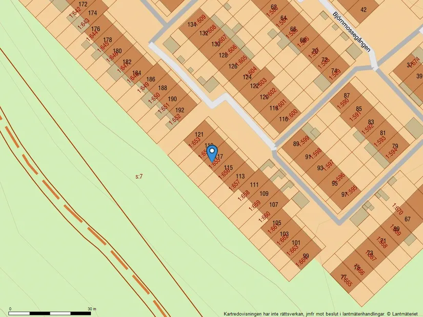 Radhus, Björnmossegången 117, Krusboda, Tyresö