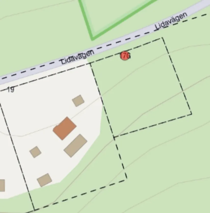 Tomt, Lidavägen 17G, Gladö Kvarn, Huddinge