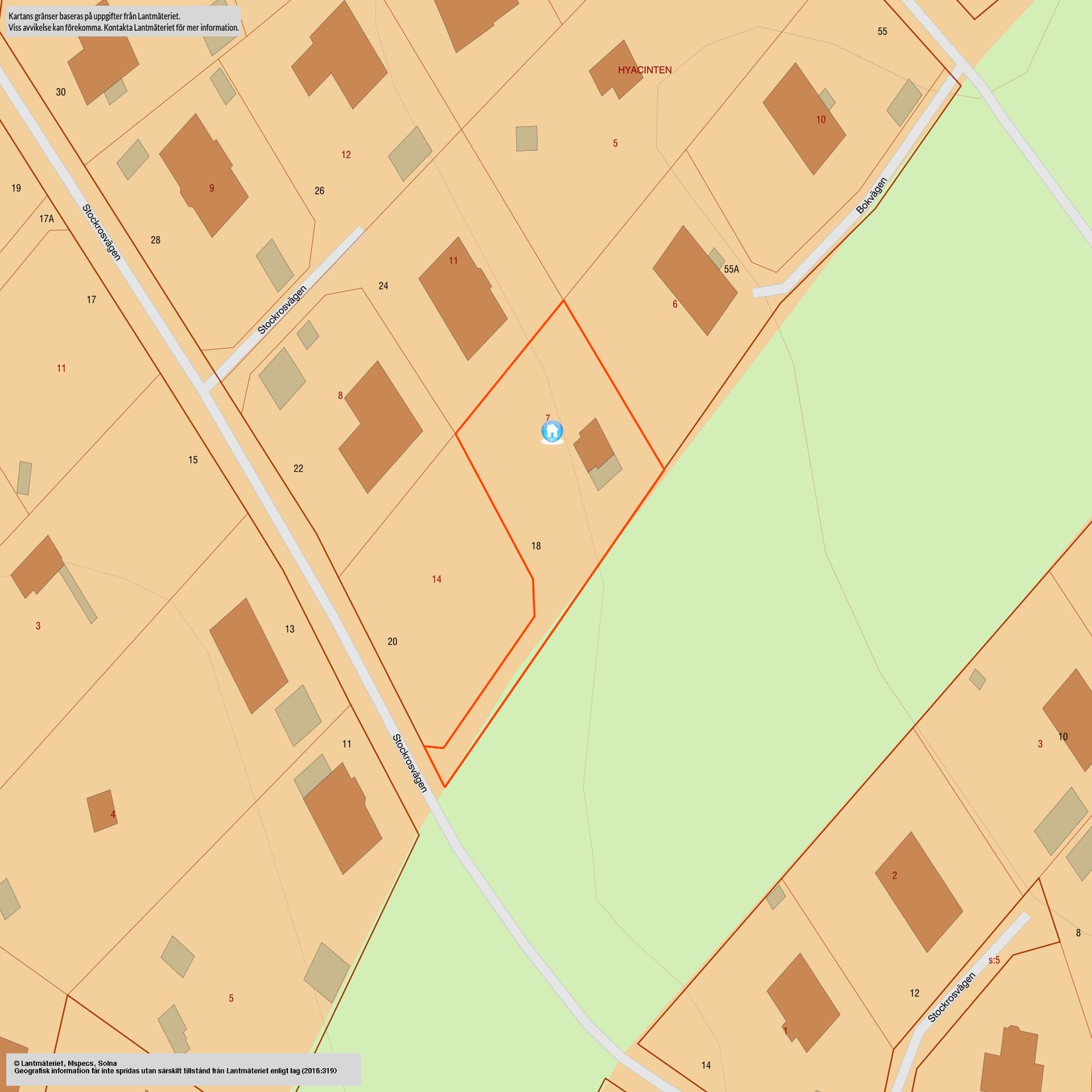 Tomt, Stockrosvägen 18, Tullinge, Botkyrka