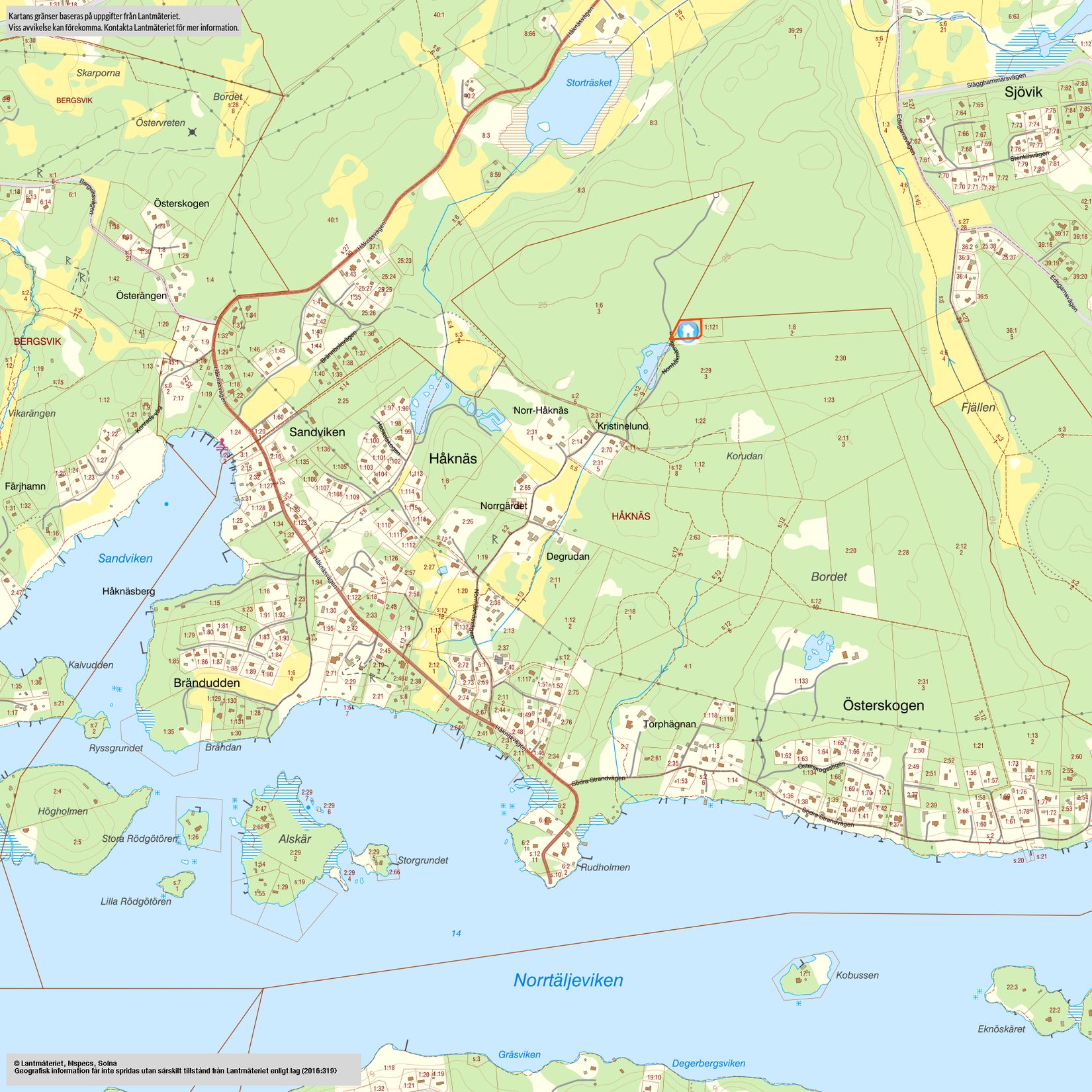 Tomt, NORRTÄLJE HÅKNÄS 1:120, Vätö-Håknäs, Norrtälje