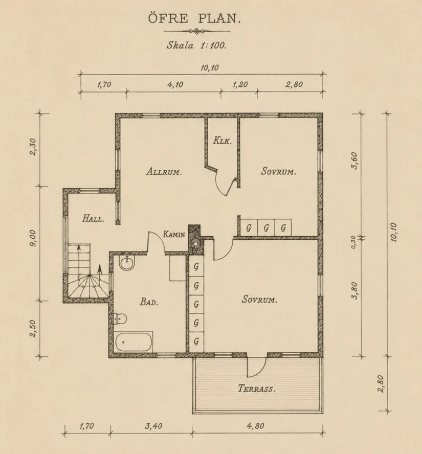 Villa, Gamla Härkeshultsv 20 Salmeredsbacken Anno 1896, Landvetter, Härryda