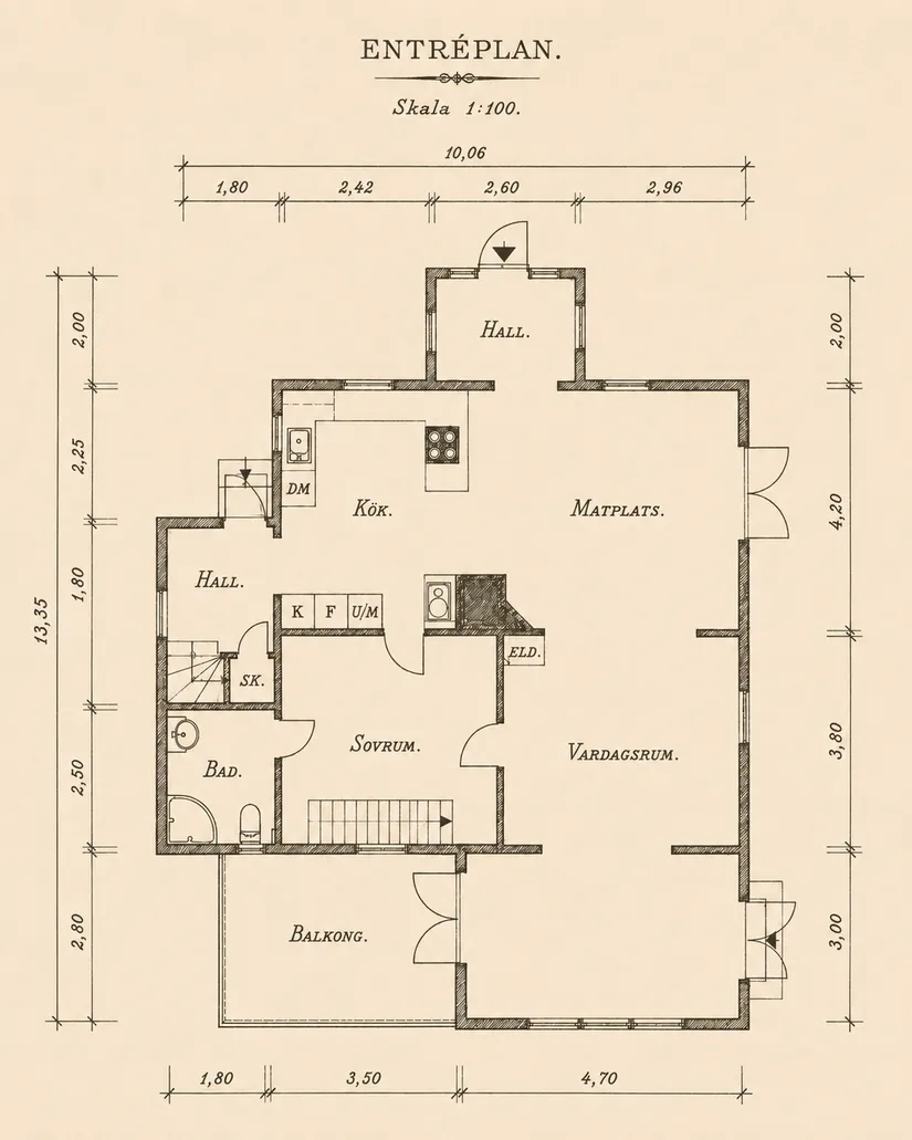 Villa, Gamla Härkeshultsv 20 Salmeredsbacken Anno 1896, Landvetter, Härryda