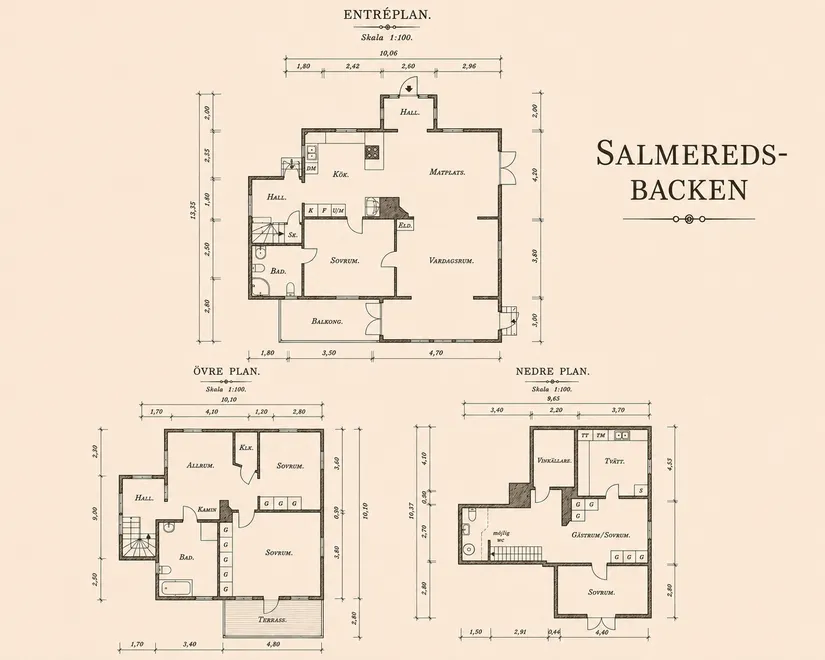 Villa, Gamla Härkeshultsv 20 Salmeredsbacken Anno 1896, Landvetter, Härryda