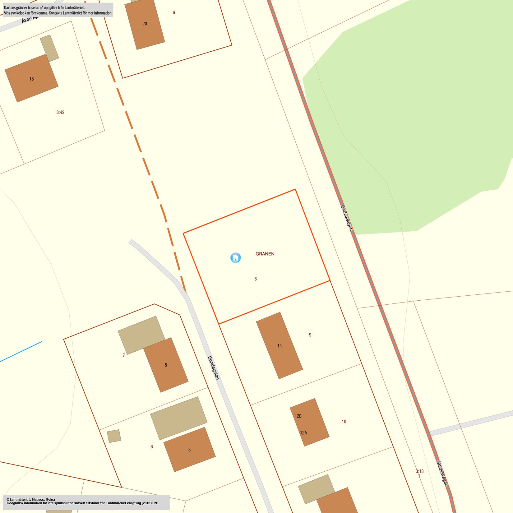 Tomt, Bondegatan, Bjurholm