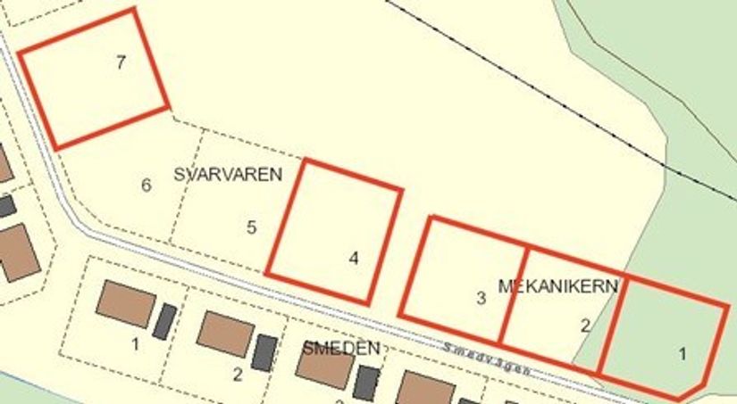 Tomt, Smedvägen, Bjurholm