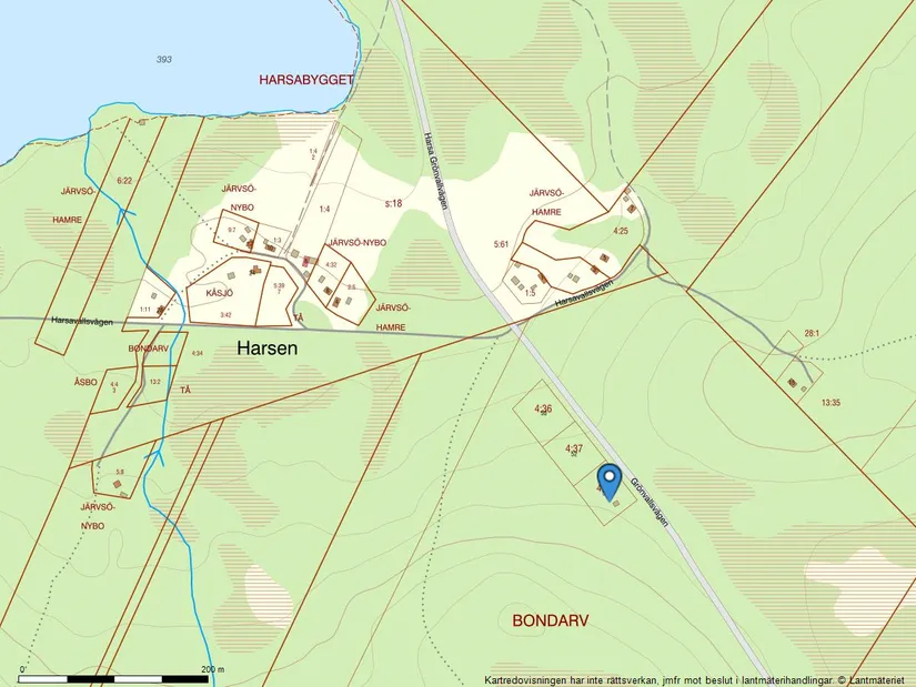 Tomt, Grönvallsvägen 54, Järvsö, Harsa, Ljusdal