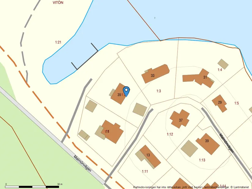 Villa, Malmönvägen 35, Malmön, Köping