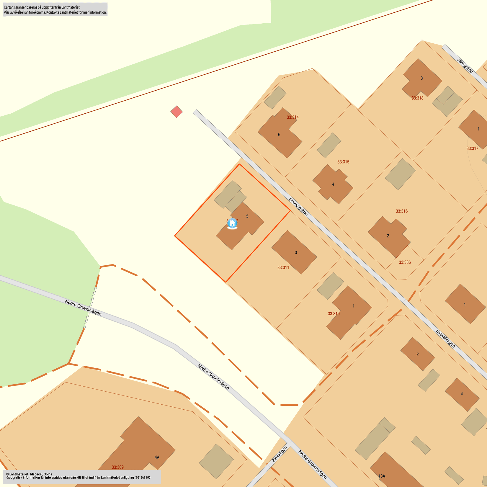 Villa, Svavelgränd 5, Galgberget, Falun