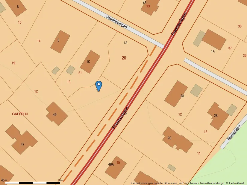 Tomt, Vaxmoravägen 1B, Törnskogen, Sollentuna