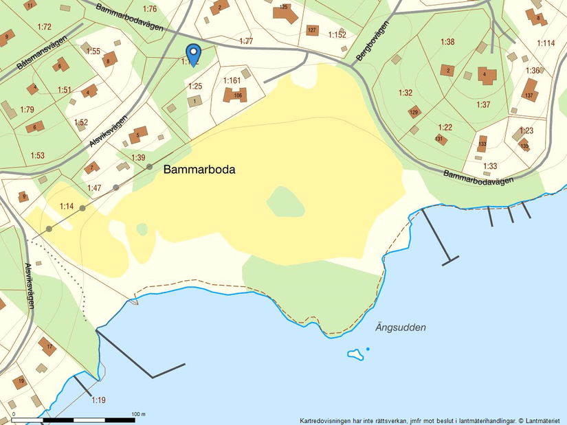Tomt, Alsviksvägen 1B, Bammarboda, Österåker