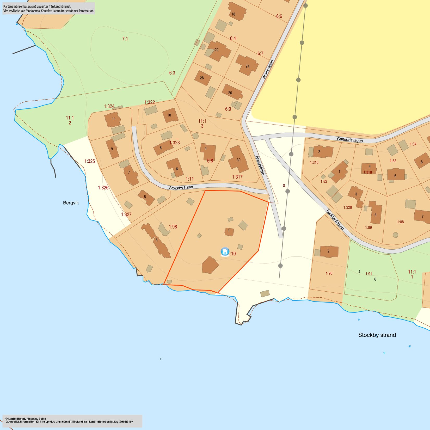 Villa, Stockby hällar 1, Ekerö