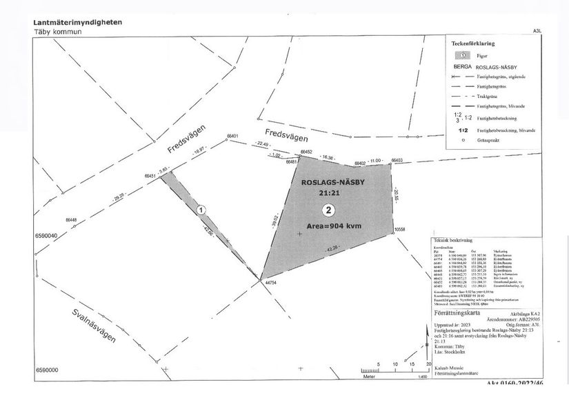 Tomt, Fredsvägen 7, Roslags-näsby, Täby