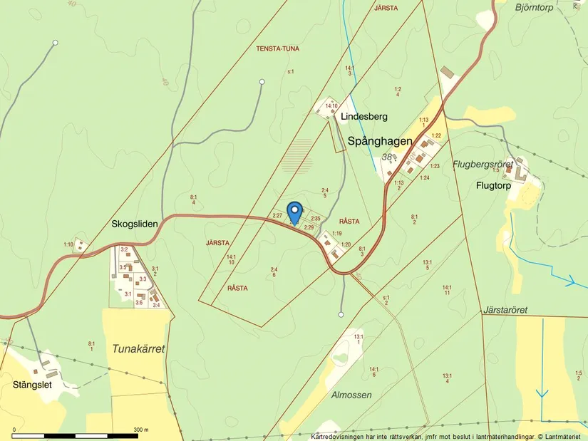 Tomt, Spånghagen 2 B, Vattholma, Uppsala