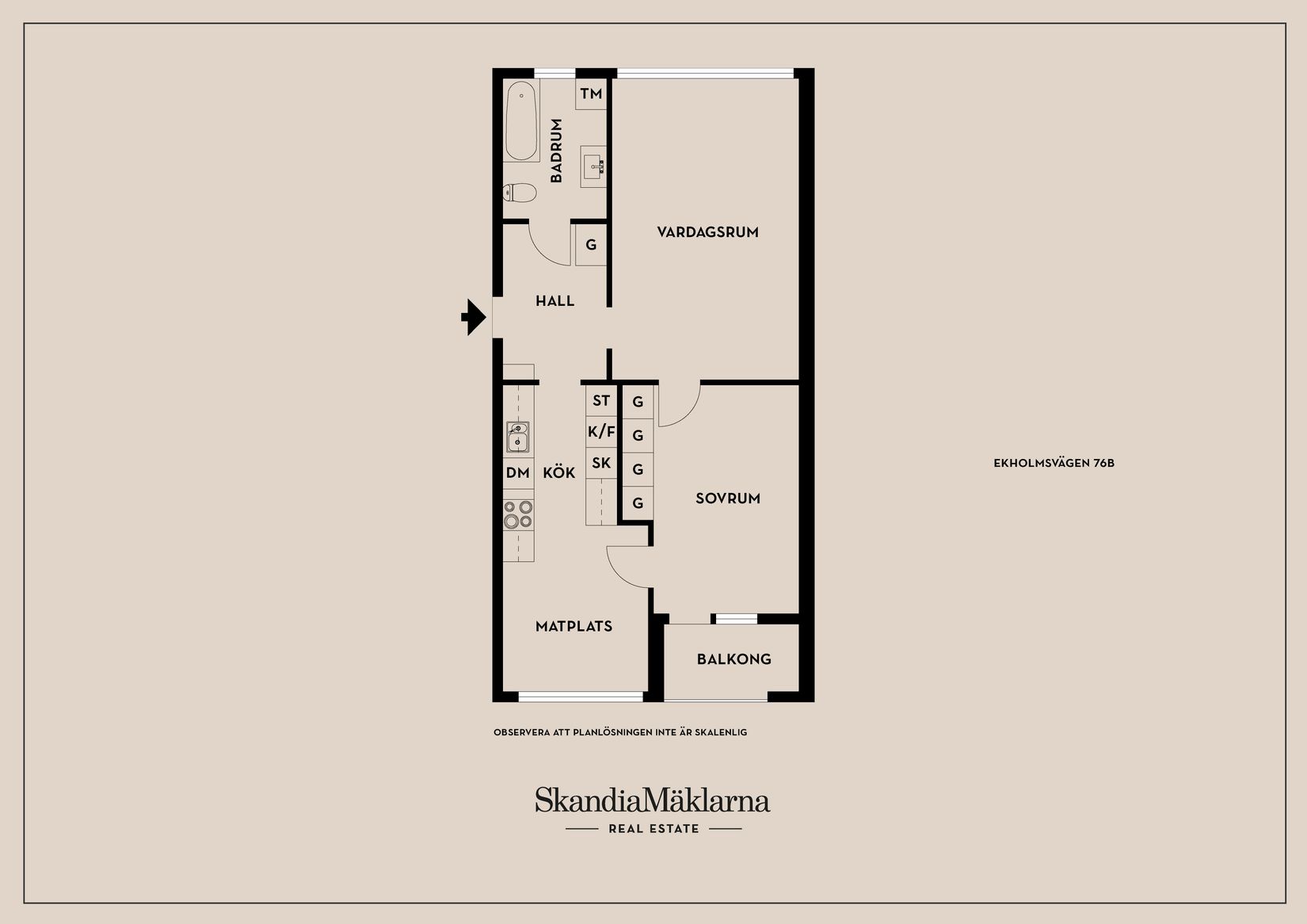 Bostadsrätt, Ekholmsvägen 76B, Ekholmen, Linköping