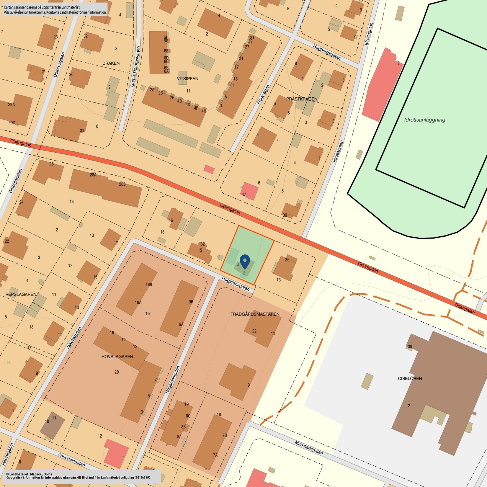 Villa, Högarensgatan 12, Falköping