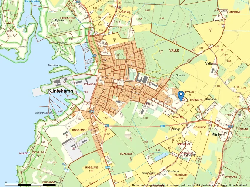 Tomt, Hagtornsvägen 1, Klintehamn, Gotland