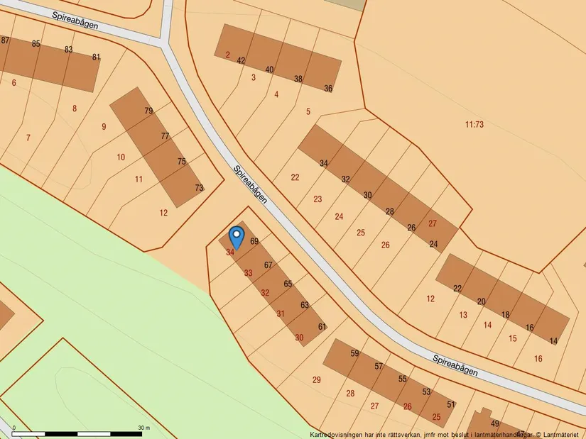 Villa, Radhus, Spireabågen 69, Hässelby Södra Villastad, Stockholm