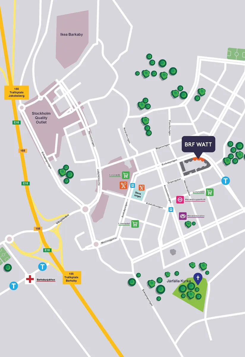 Bostadsrätt, Barkarbyvägen 96, Barkarbystaden, Järfälla