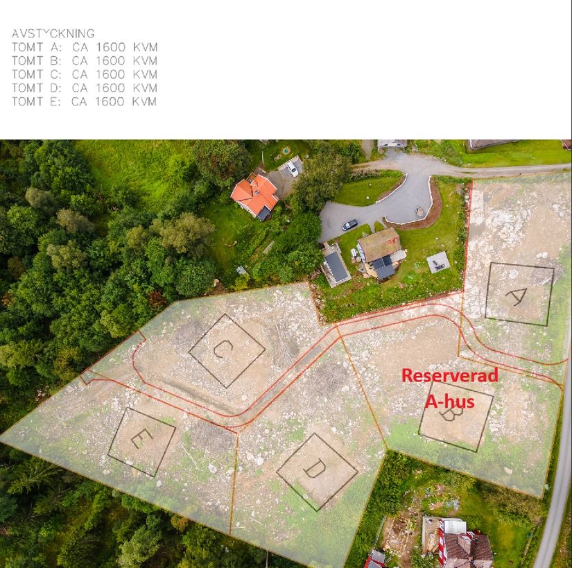 Tomt, Tomt i Hultängen, Bollebygd – bygg fritt i högt läge med utsikt och valmöjlighet, Bollebygd - Hultängen, Bollebygd