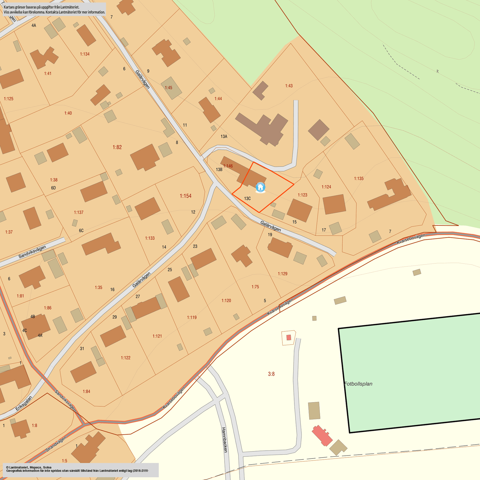 Villa, Galärvägen 13C, Sandviken, Kolmården, Norrköping